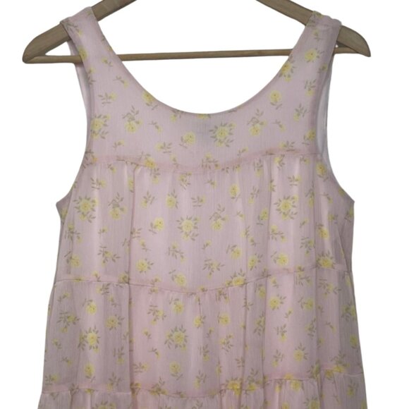 LILY ROSE | Floral Tiered Baby Doll Chiffon Mini Dress | Size XS - Picture 2 of 9